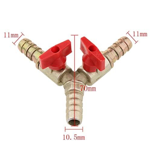 XTIVO Gas Pipe Connector, 3 Way Y-Shaped Brass Valve with Dual Switch, Heavy Duty Gas Connector for Hose Pipe, Garden, Construction & Industrial Applications