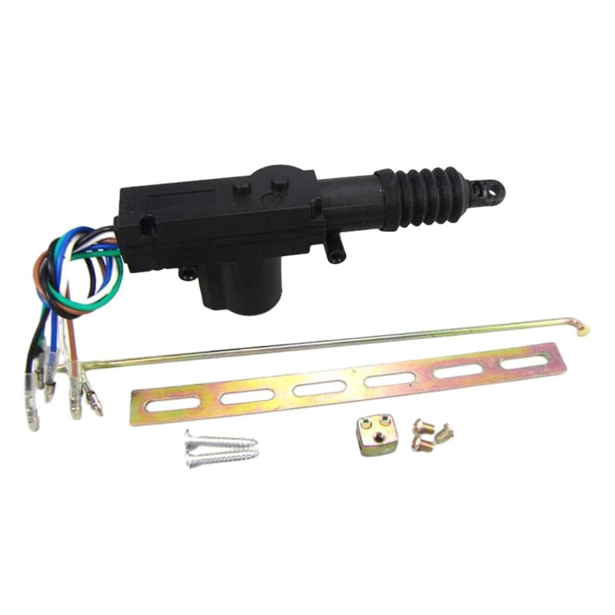 Car Power Door Lock Actuator Motor 12V (2 Wire) Universal Heavy Duty Central Locking System with Installation Kit – Black