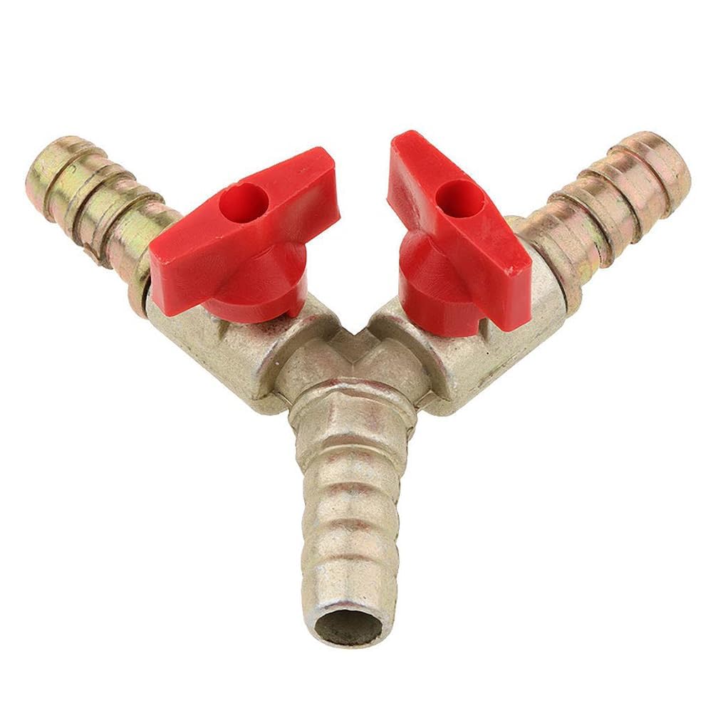 XTIVO Gas Pipe Connector, 3 Way Y-Shaped Brass Valve with Dual Switch, Heavy Duty Gas Connector for Hose Pipe, Garden, Construction & Industrial Applications