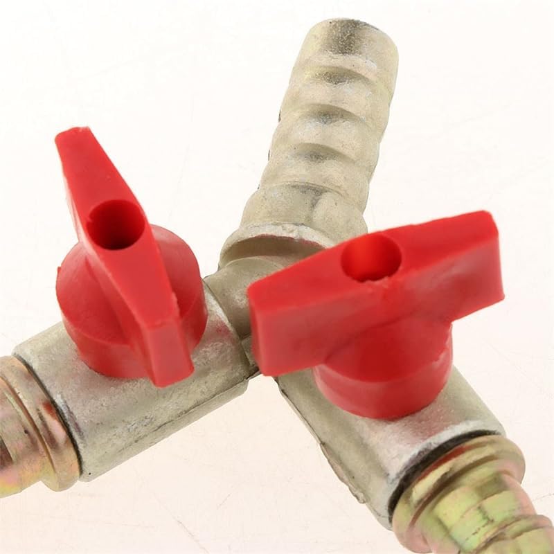 XTIVO Gas Pipe Connector, 3 Way Y-Shaped Brass Valve with Dual Switch, Heavy Duty Gas Connector for Hose Pipe, Garden, Construction & Industrial Applications