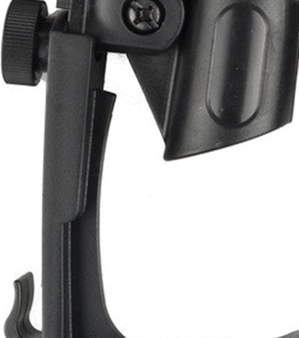 2PCS Drum Rim Microphone Clamp Mount – Adjustable Clip-On Mic Holder with Shockproof Anti-Vibration Design for Snare, Tom & Percussion Drums