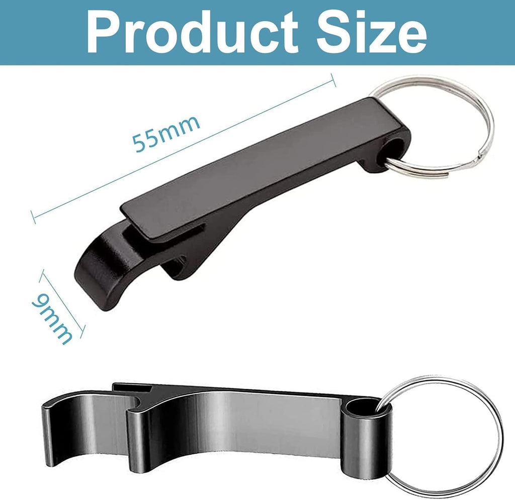 XTIVO Bottle Opener Keychain, Heavy Duty Metal, Matte Black Finish