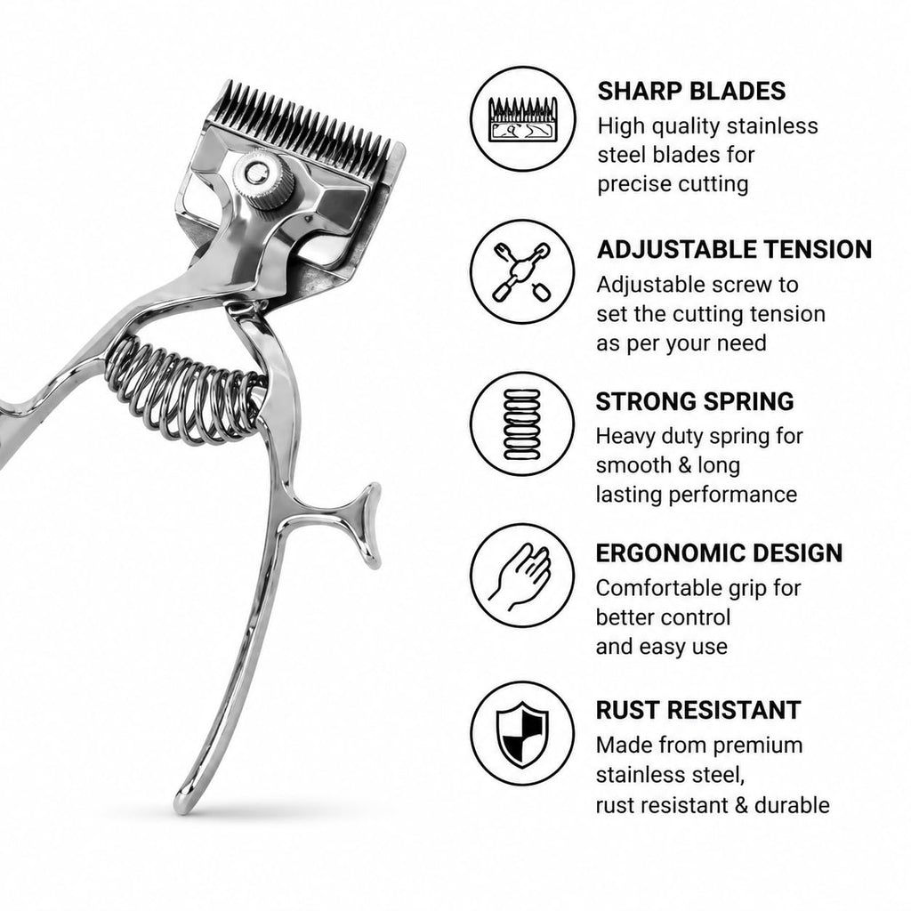 Manual Hair Clipper Metal Hand Operated Hair Cutting Machine for Men, Women