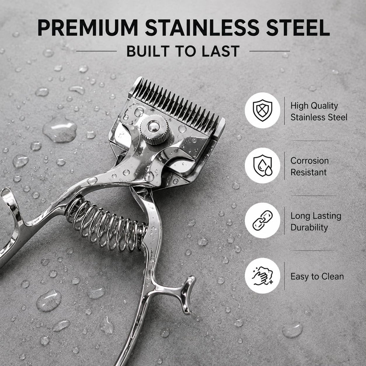 Manual Hair Clipper Metal Hand Operated Hair Cutting Machine for Men, Women